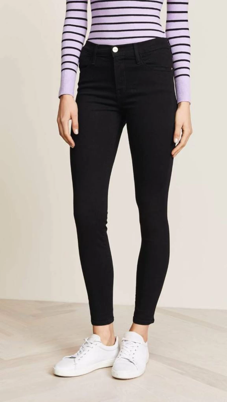FRAME Women's Le High Skinny Jeans - High Waist Stretch Denim Pants