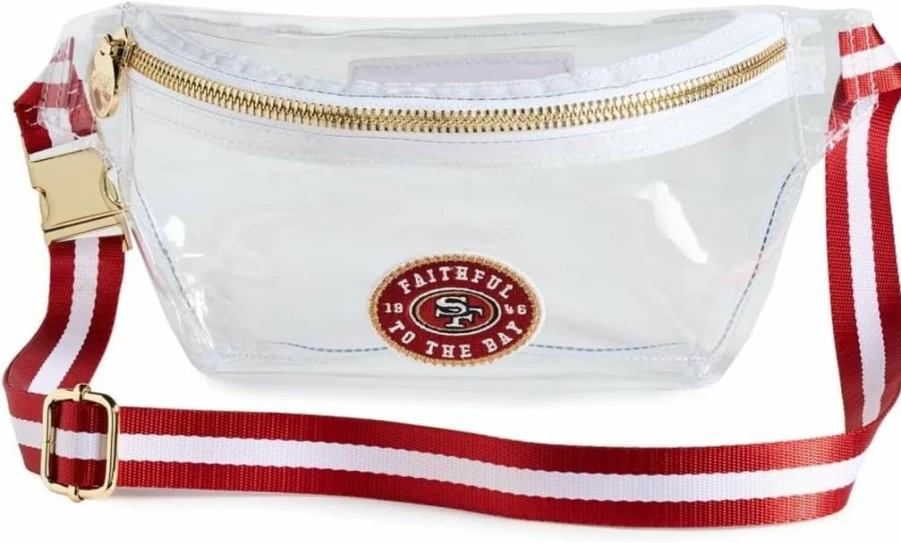 Stoney Clover Lane Clear Fanny Pack for Women - San Francisco 49ers Themed Waist Bag