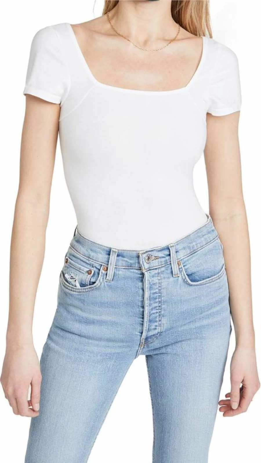 Yummie Women's Anette Square Neck Slimming Bodysuit - Tummy Control Shapewear