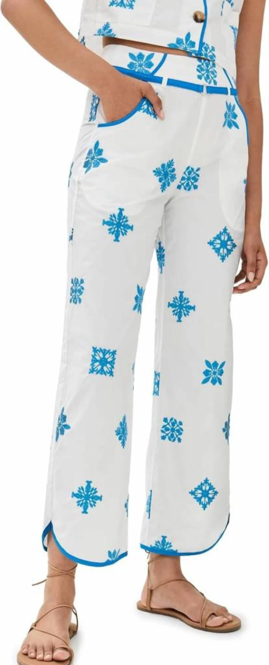 Ciao Lucia Women's Esteban Pants - High-Waisted Wide Leg Trousers for Women