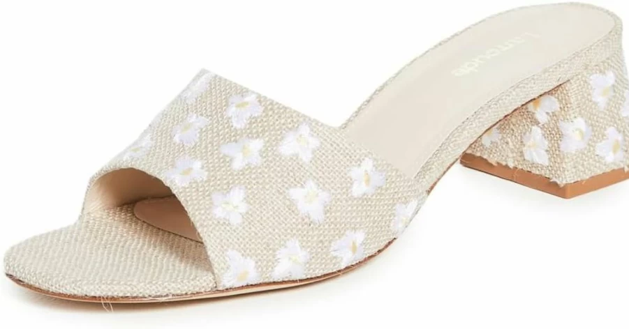 Larroude Brigitte Women's Block Heel Sandals – Stylish Comfortable Summer Footwear