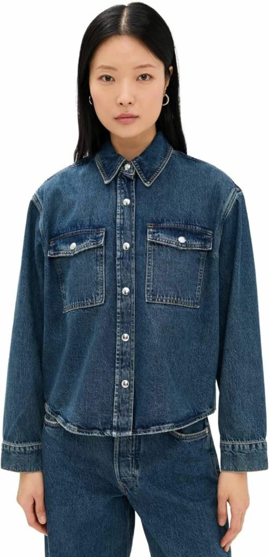 ANINE BING Women's Paxton Shirt - Classic Casual Button-Down Shirt for Women