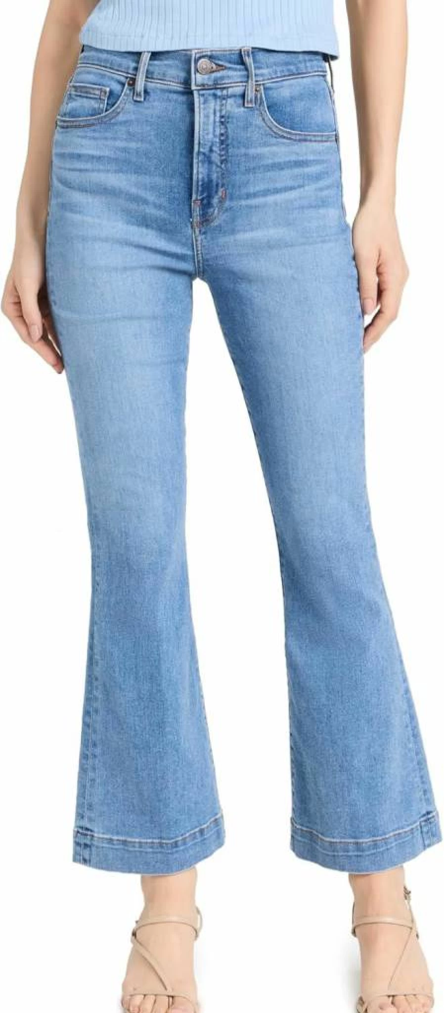 Veronica Beard Carson High-Rise Kick-Flare Jeans - Women's Stretch Denim Bootcut Pants