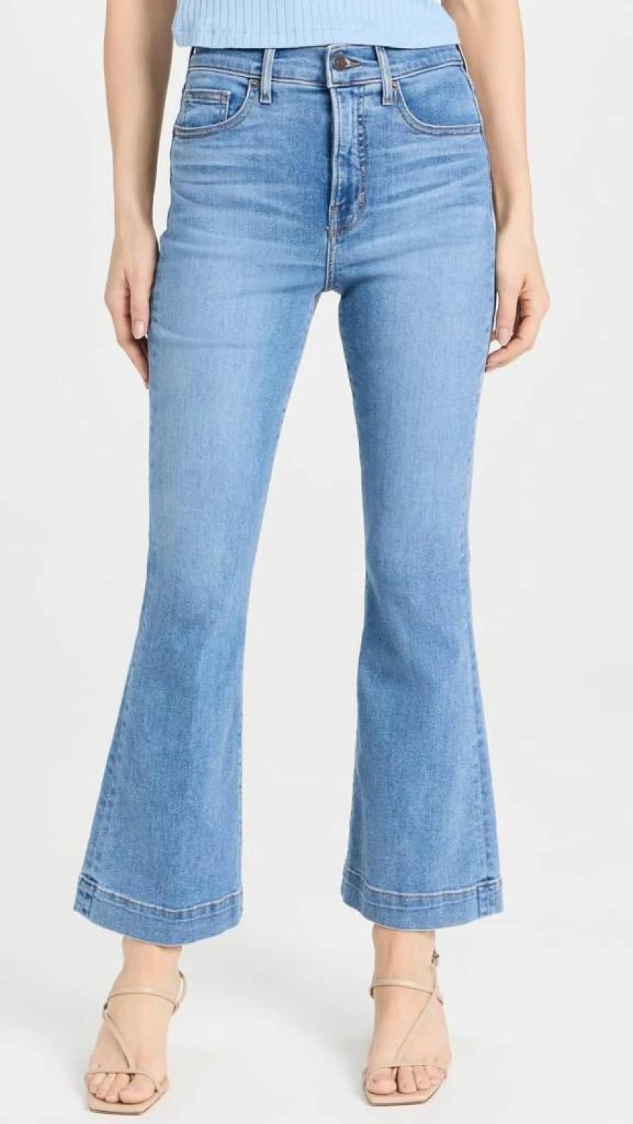 Veronica Beard Carson High-Rise Kick-Flare Jeans - Women's Stretch Denim Bootcut Pants