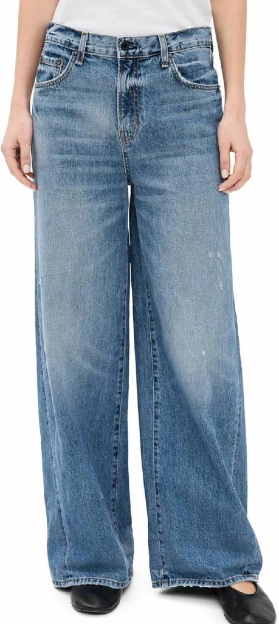 ASKK NY Women's Caribbean High-Waisted Slim Fit Jeans - Vintage Blue Denim Pants for Women