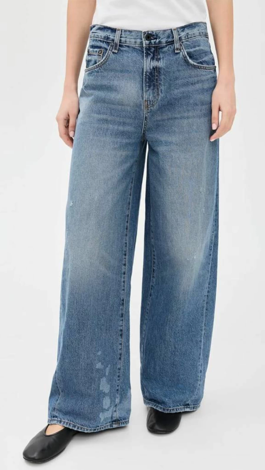 ASKK NY Women's Caribbean High-Waisted Slim Fit Jeans - Vintage Blue Denim Pants for Women