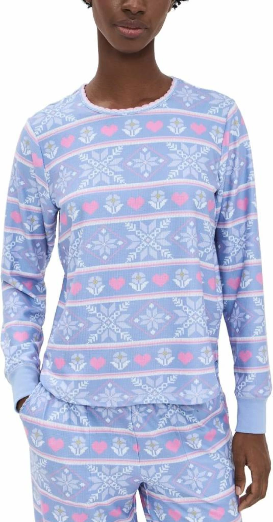 PJ Salvage Women's Mountain Bound Long Sleeve Casual Top for Hiking and Outdoor Activities