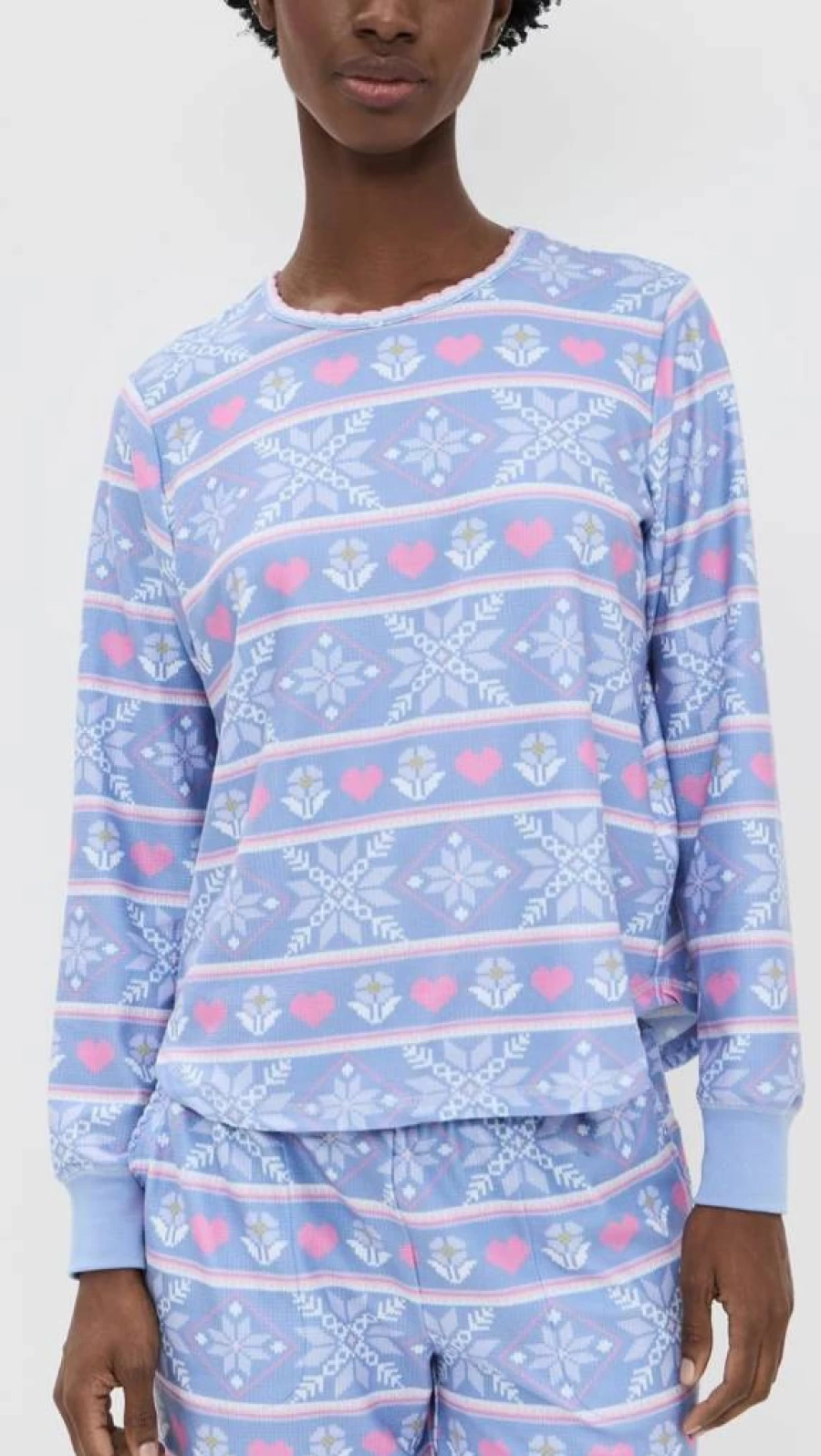 PJ Salvage Women's Mountain Bound Long Sleeve Casual Top for Hiking and Outdoor Activities