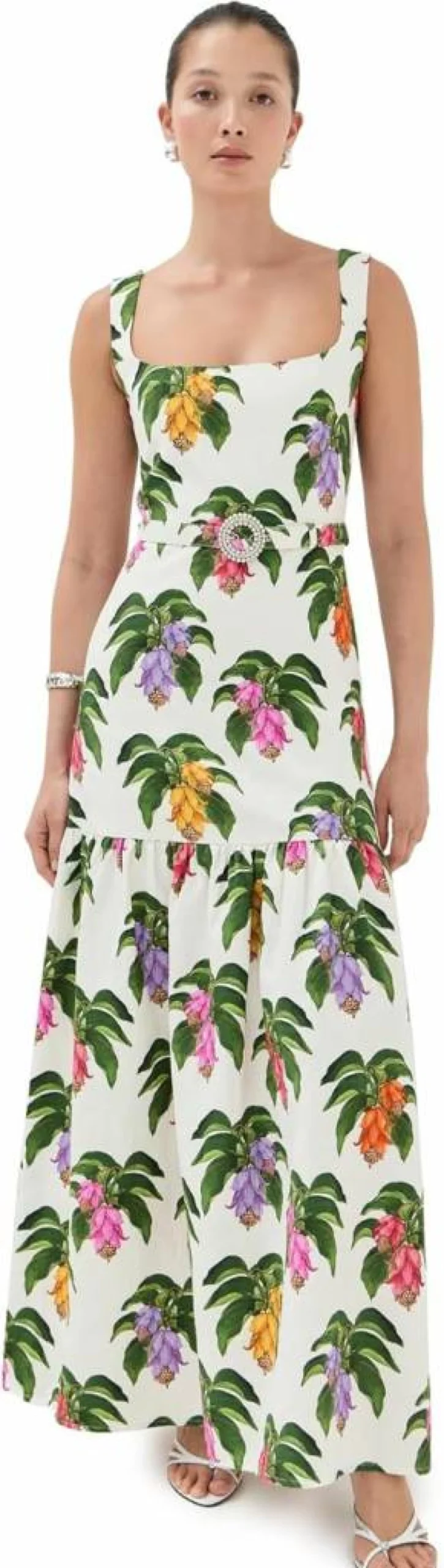 Borgo de Nor Women's Davie Floral Jacquard Midi Dress