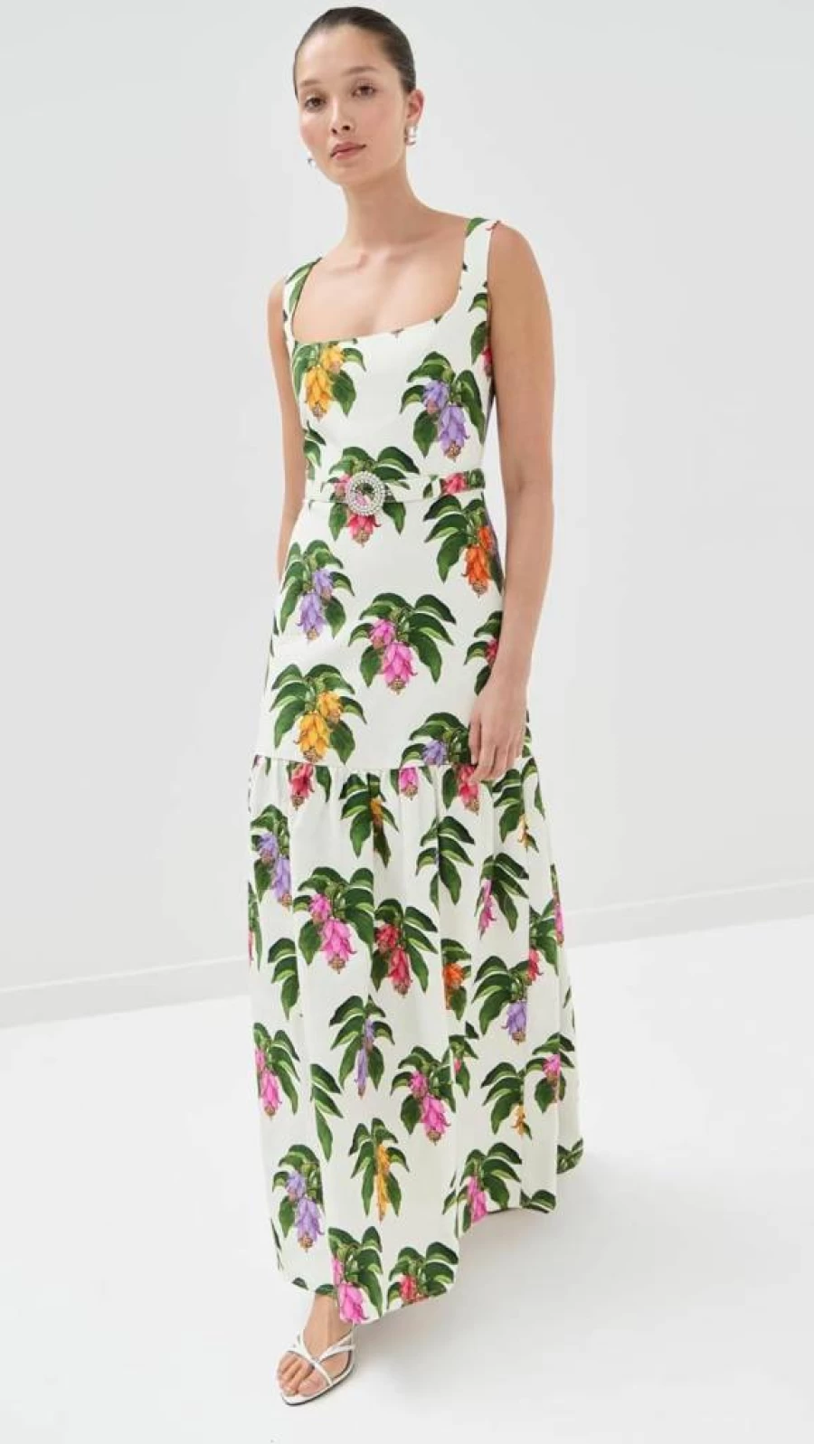 Borgo de Nor Women's Davie Floral Jacquard Midi Dress