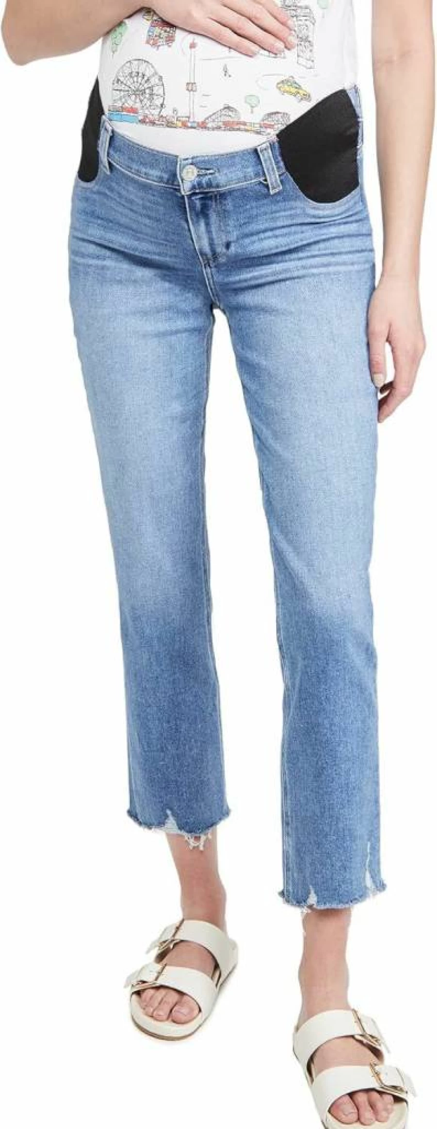 PAIGE Women's Cindy High-Rise Maternity Jeans - Stretch Denim Pregnancy Pants