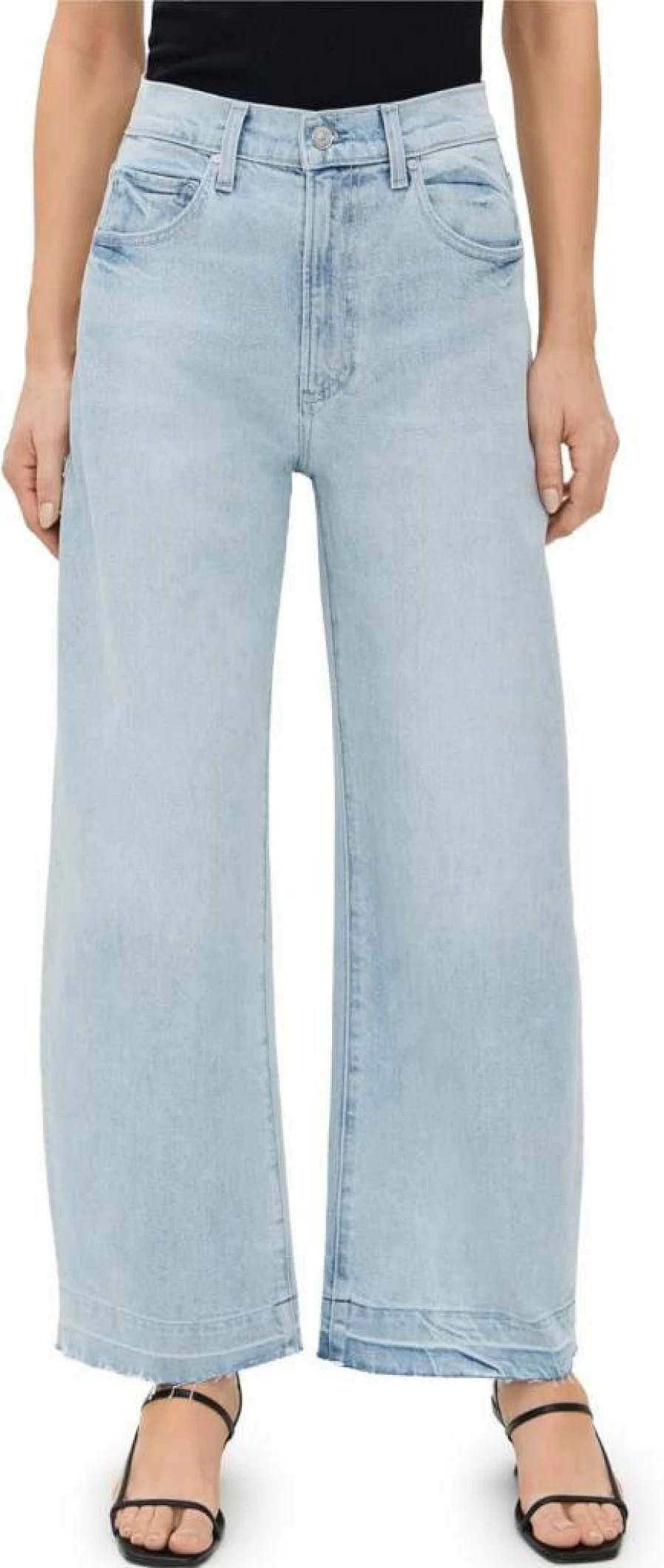 PAIGE Women's Arellia Ankle Jeans with Wide Undone Hem - Fernanda Denim