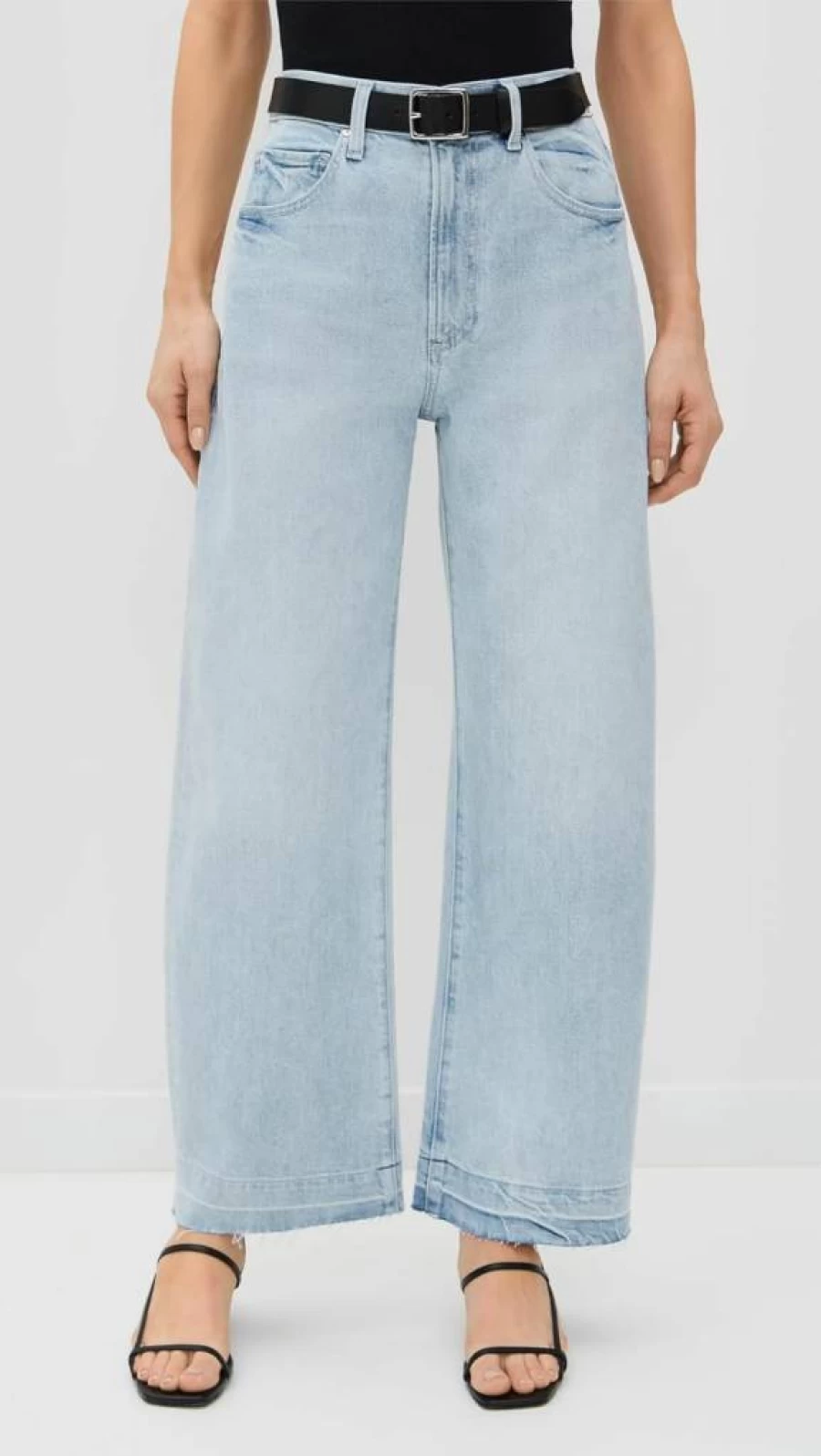 PAIGE Women's Arellia Ankle Jeans with Wide Undone Hem - Fernanda Denim