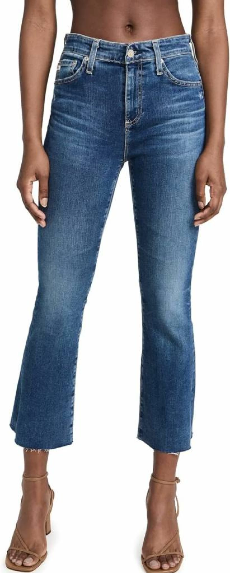 AG Adriano Goldschmied Farrah High Rise Bootcut Jeans for Women - Crop Length Denim Pants