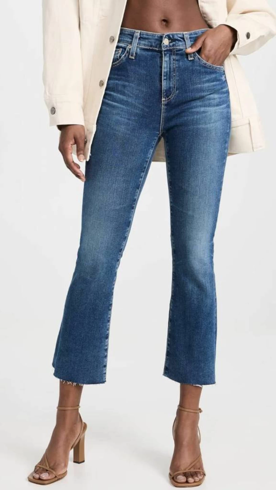 AG Adriano Goldschmied Farrah High Rise Bootcut Jeans for Women - Crop Length Denim Pants