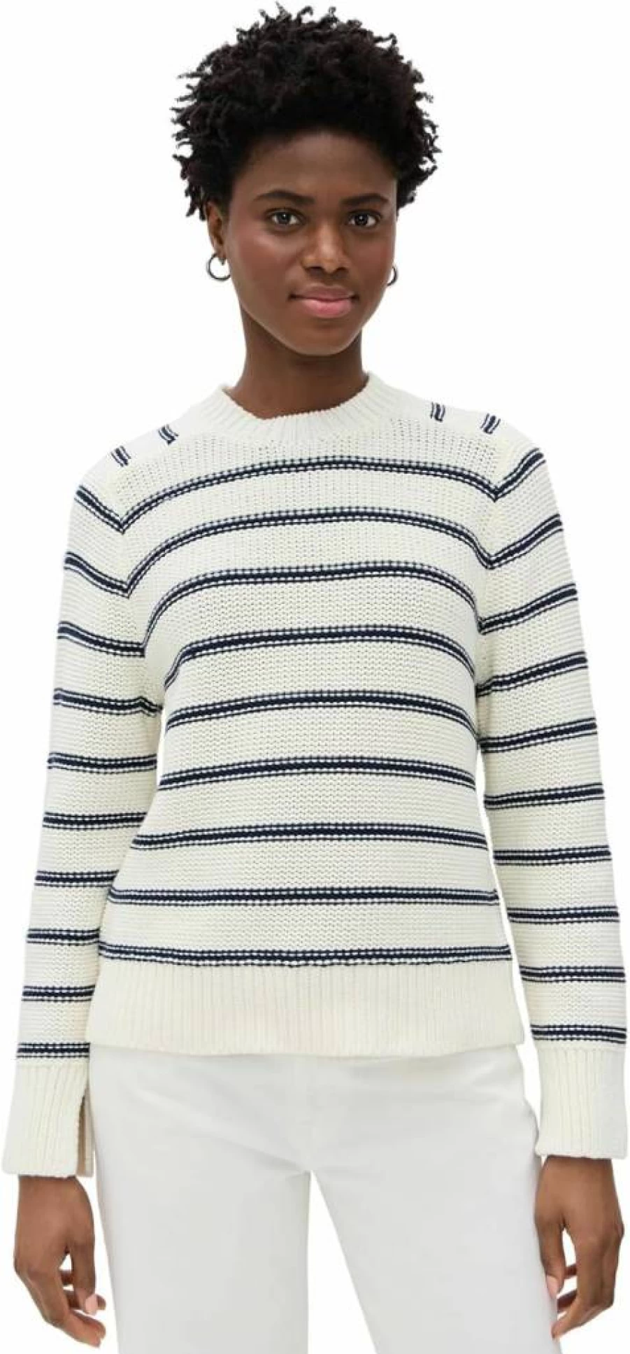 Madewell Women's Kyla Striped Cotton Pullover Sweater