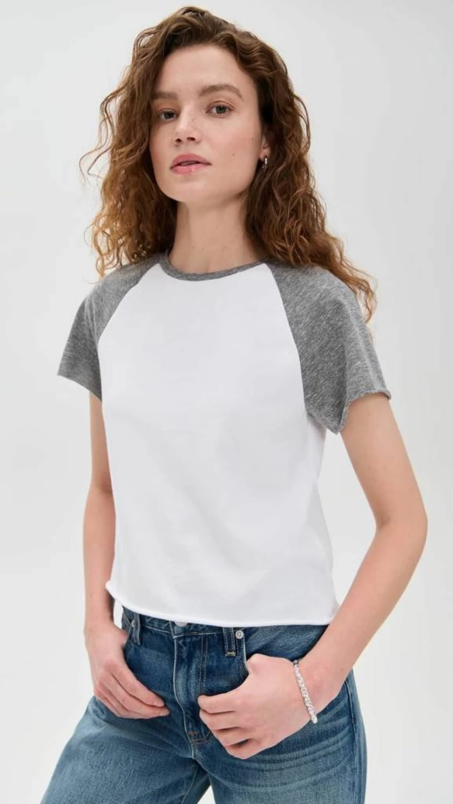 PerfectWhiteTee Women's Athletic Colorblock T-Shirt - Sporty Britt Top for Casual Wear