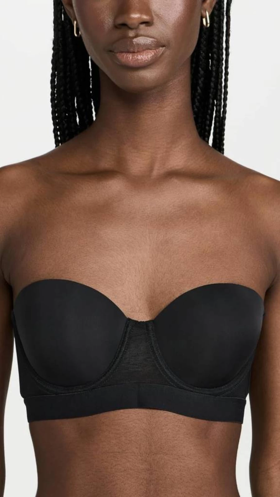LIVELY Women's No-Slip Strapless Bra with Flexible Underwire & Balconette Cups | Breathable Mesh Sides | Removable Adjustable Straps | Smooth T-Shirt Bra