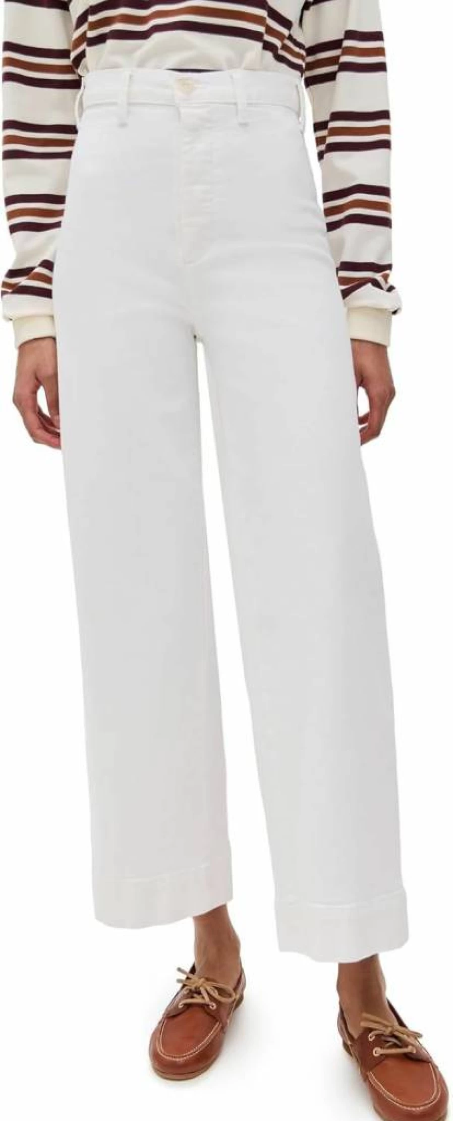 THE GREAT Women's Seafair High-Rise Straight Leg Jeans - Classic Blue Denim