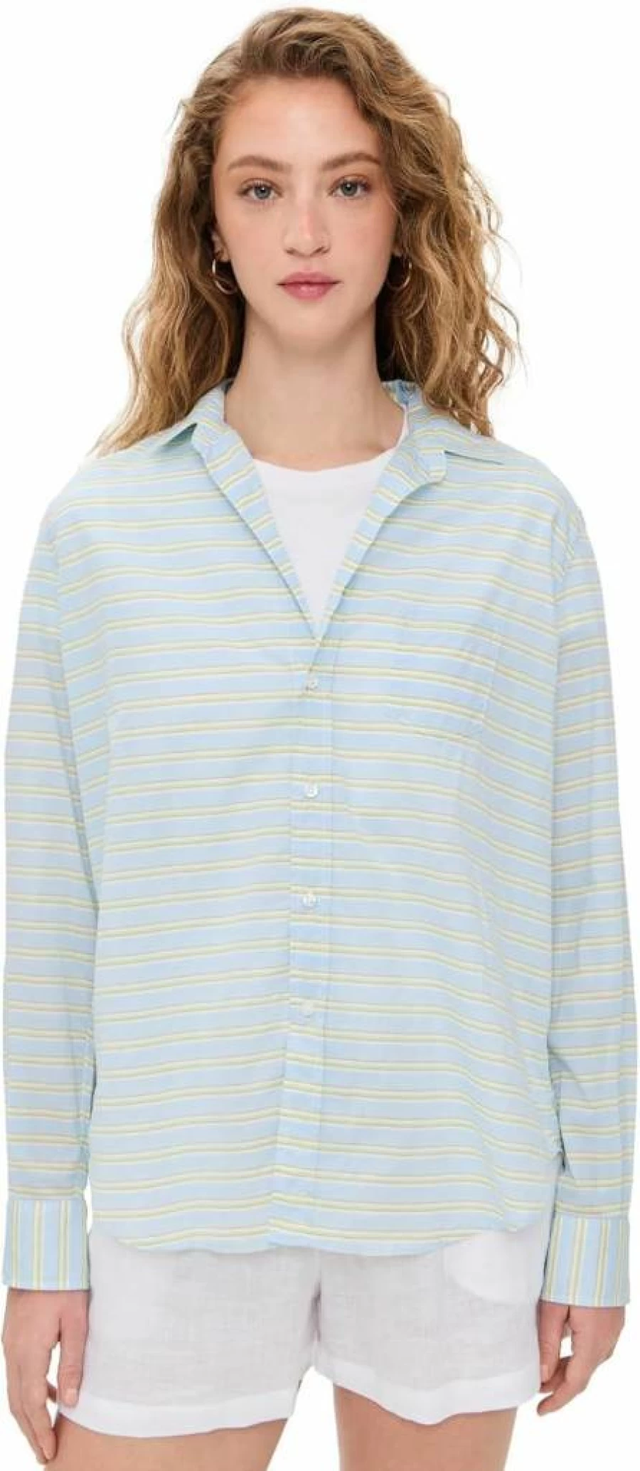 Frank & Eileen Women's Relaxed Fit Button-Up Shirt - Classic Casual Long Sleeve Top