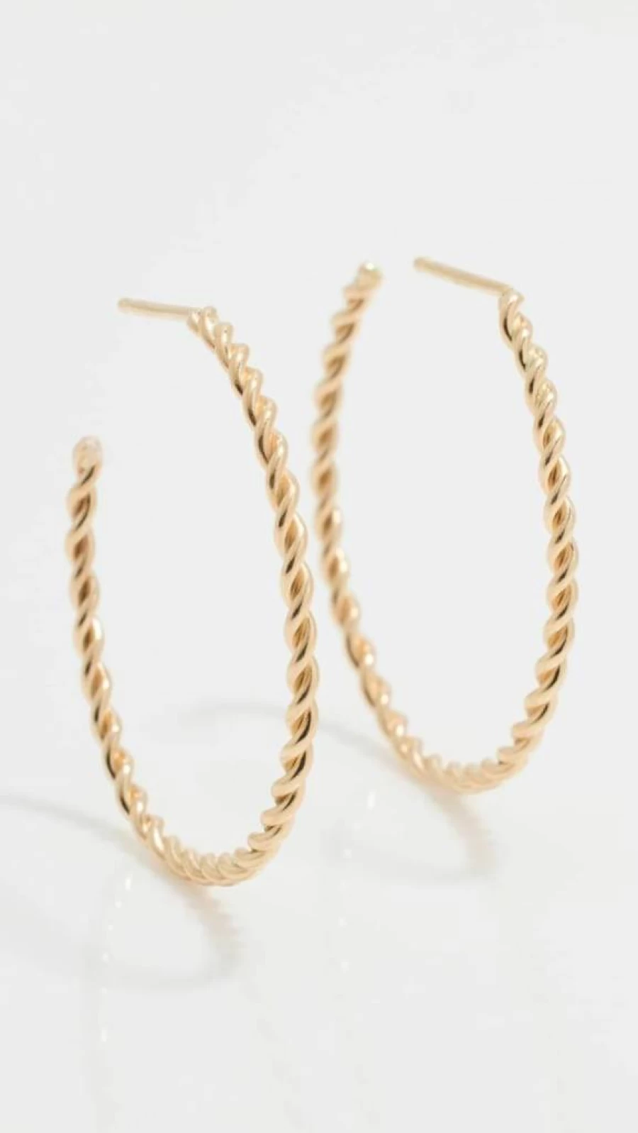 Ariel Gordon Jewelry 14K Gold Skinny Twine Hoop Earrings for Women