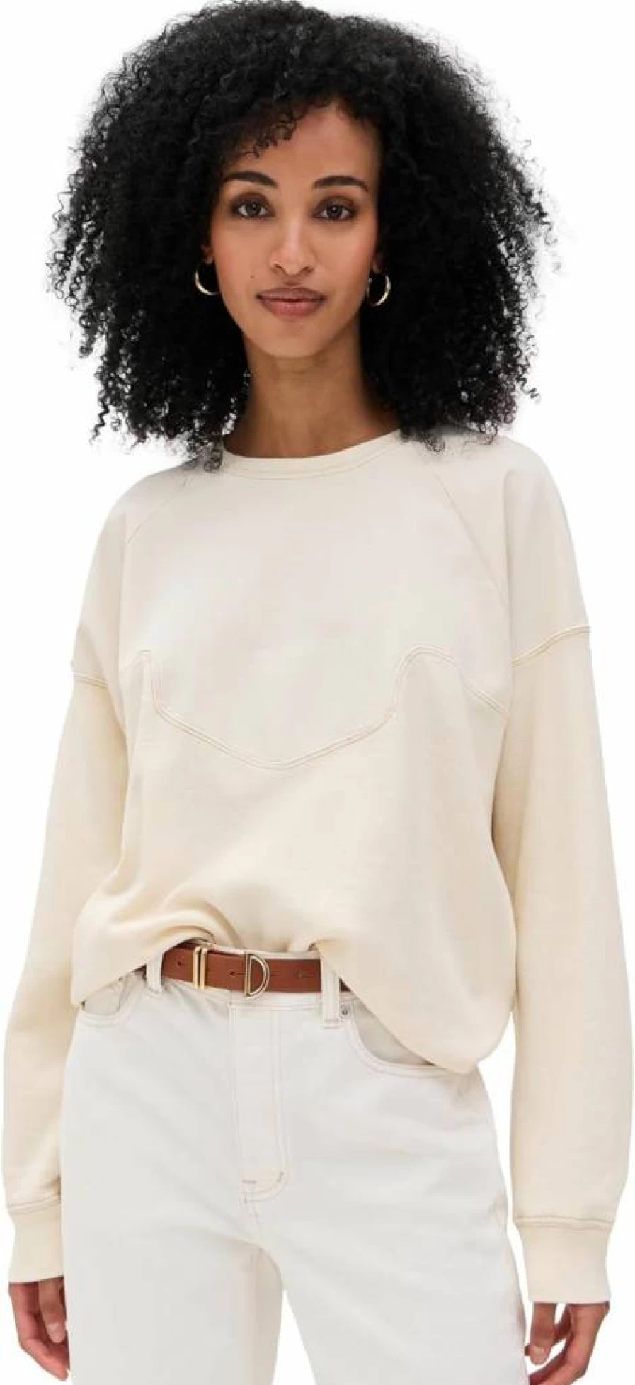 THE GREAT Women's Western Slouch Sweatshirt - Casual Oversized Pullover