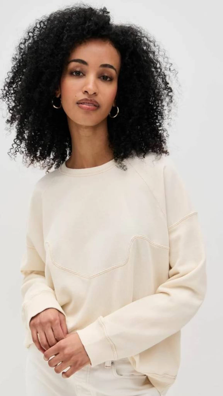 THE GREAT Women's Western Slouch Sweatshirt - Casual Oversized Pullover