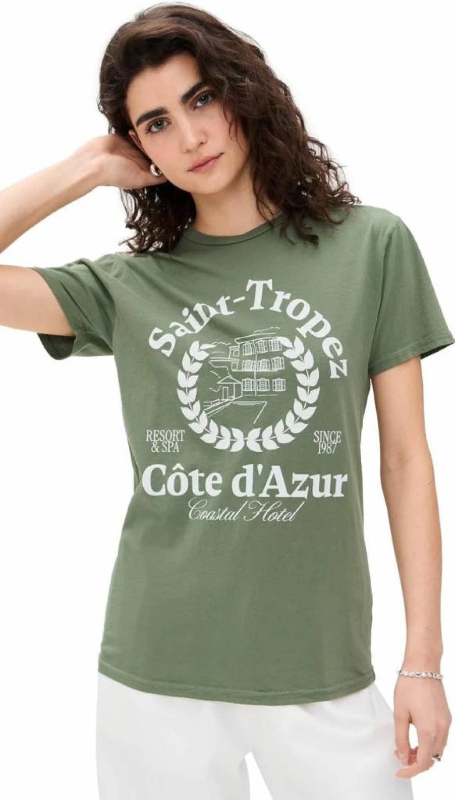 Original Retro Brand Women's Vintage Saint-Tropez Graphic T-Shirt