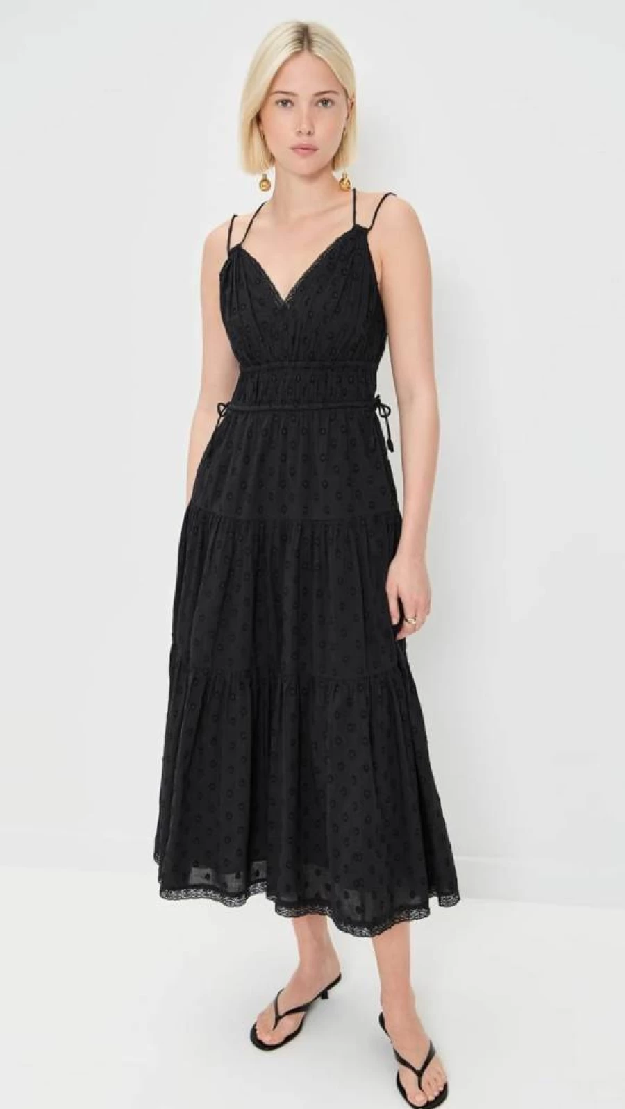 Ulla Johnson Freya Women's Floral Printed Midi Dress with Ruffled Hem