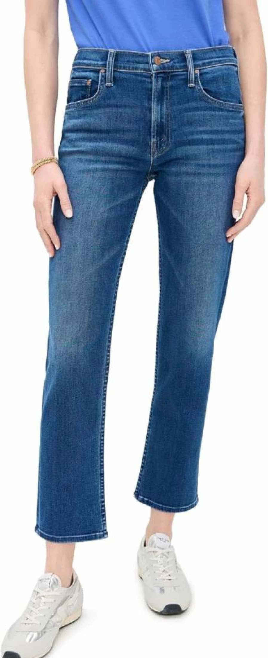 MOTHER Women's The Smarty Pants Skimp - High-Waisted Stretch Shorts for Comfort and Style