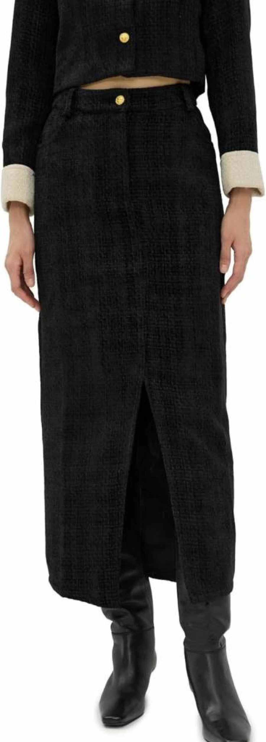 MOON RIVER Women's H-Line Midi Skirt - Elegant High Waist Flowy A-Line Summer Skirt
