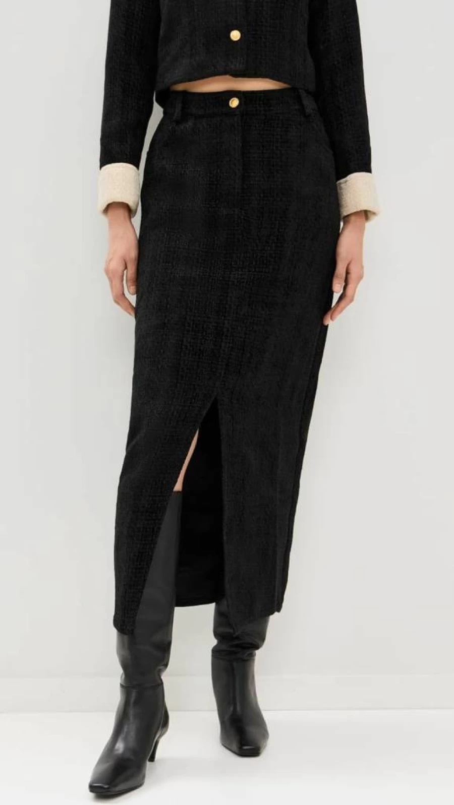 MOON RIVER Women's H-Line Midi Skirt - Elegant High Waist Flowy A-Line Summer Skirt