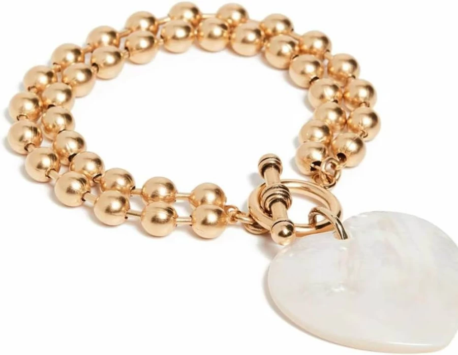 Brinker & Eliza Women's Heart On Your Sleeve Charm Bracelet - Elegant Gift for Her