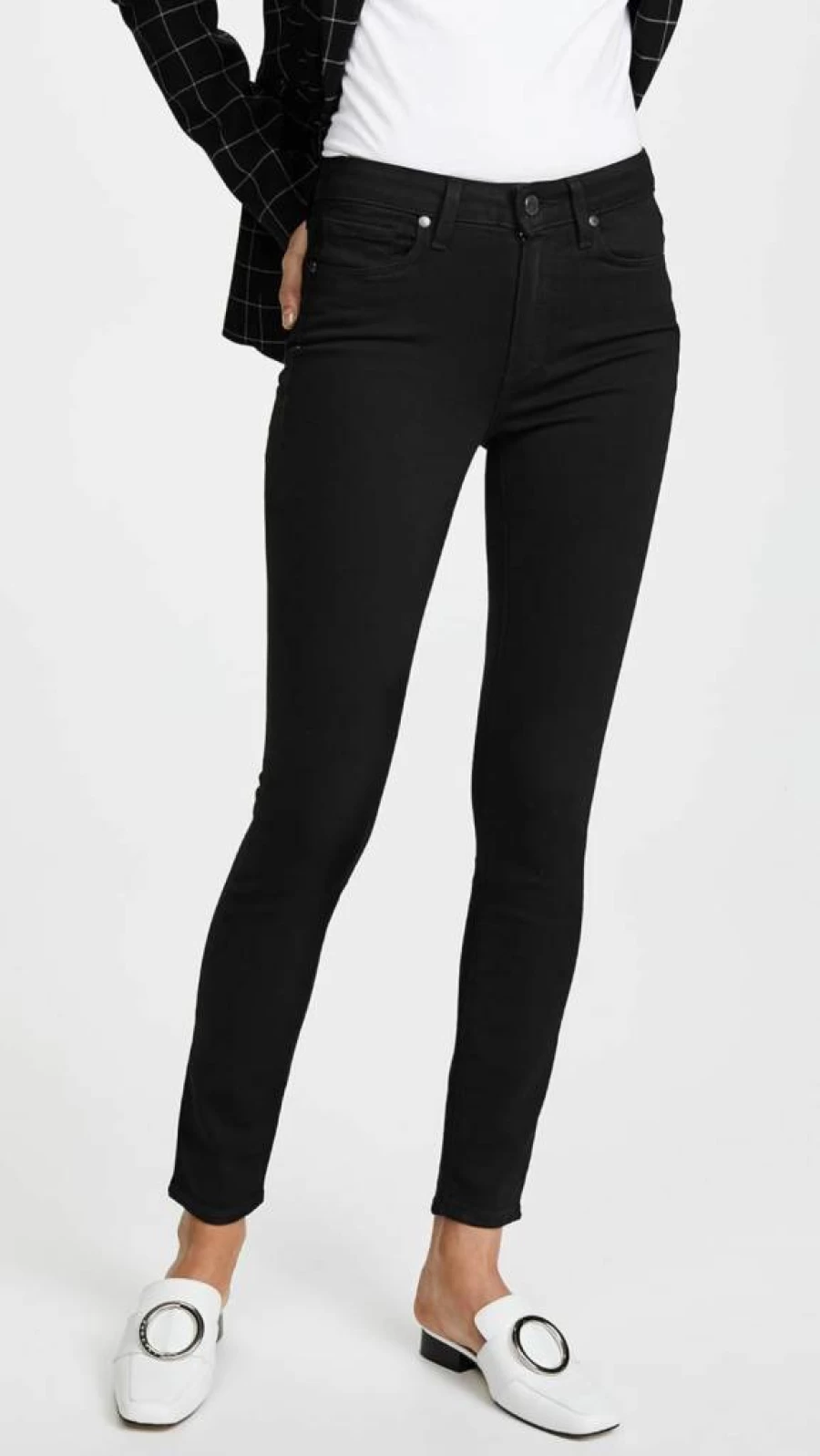 PAIGE Women's Transcend Hoxton Ankle Jeans | High-Rise Slim Fit Stretch Denim