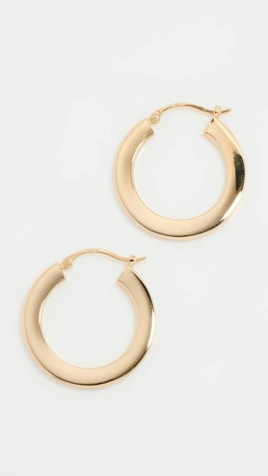 Ariel Gordon 14K Gold Slim Hoop Earrings for Women - Lightweight Helium Hoops