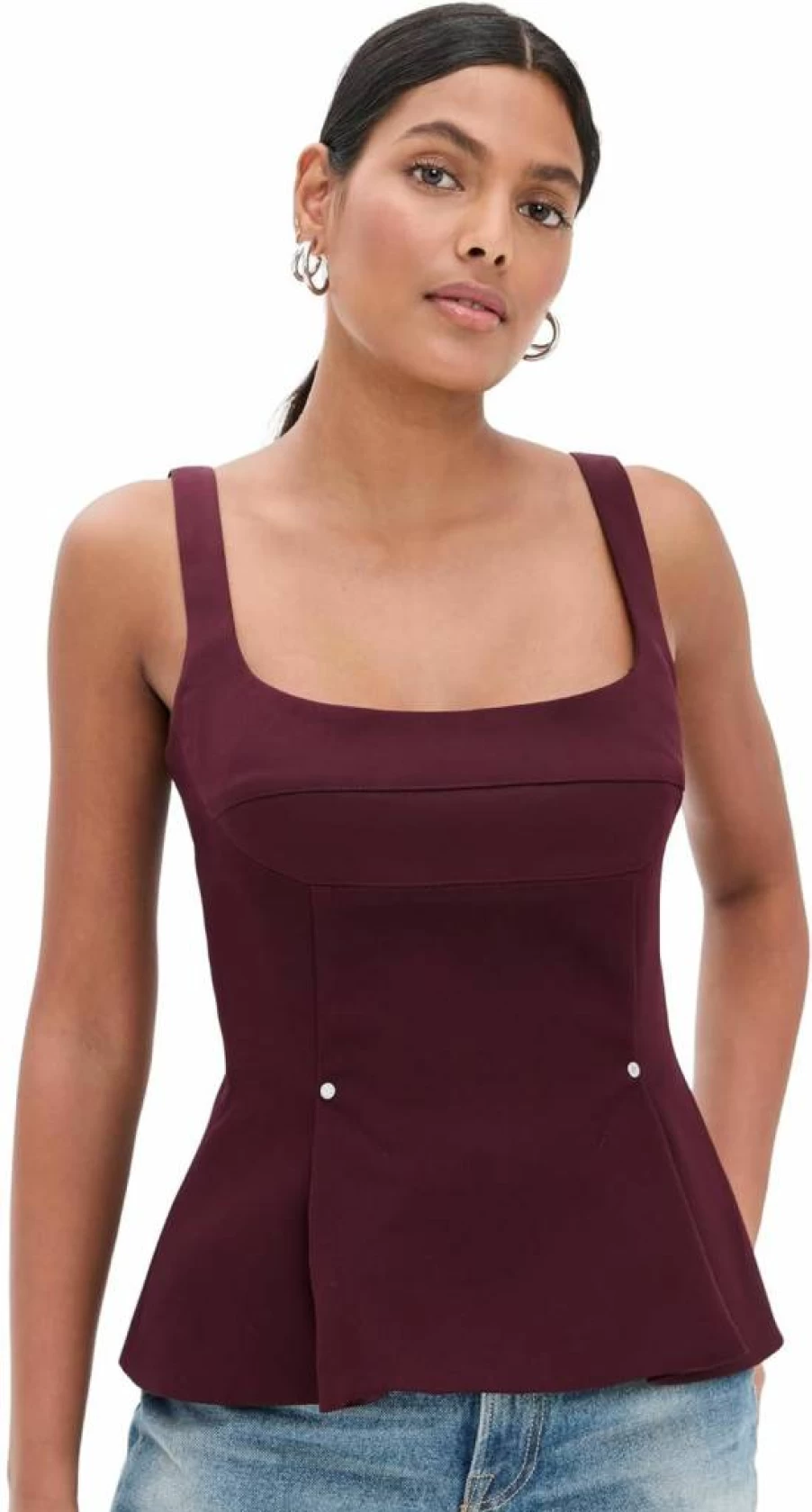 Stine Goya Women's Sleeveless Fitted Waist Top - Chic Summer Blouse for Women