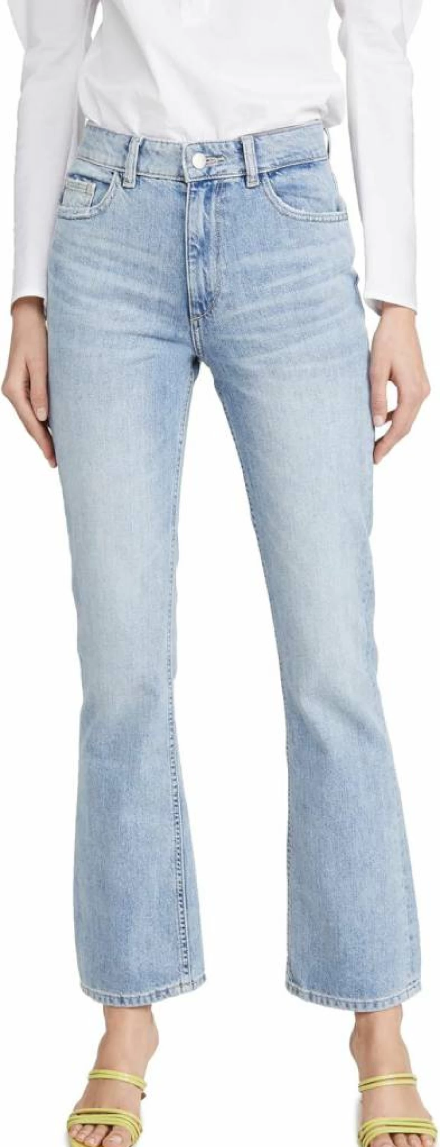 DL1961 Women's Bridget Mid Rise Bootcut Jeans - Stretch Denim, Comfort Fit, Classic Bootleg Style