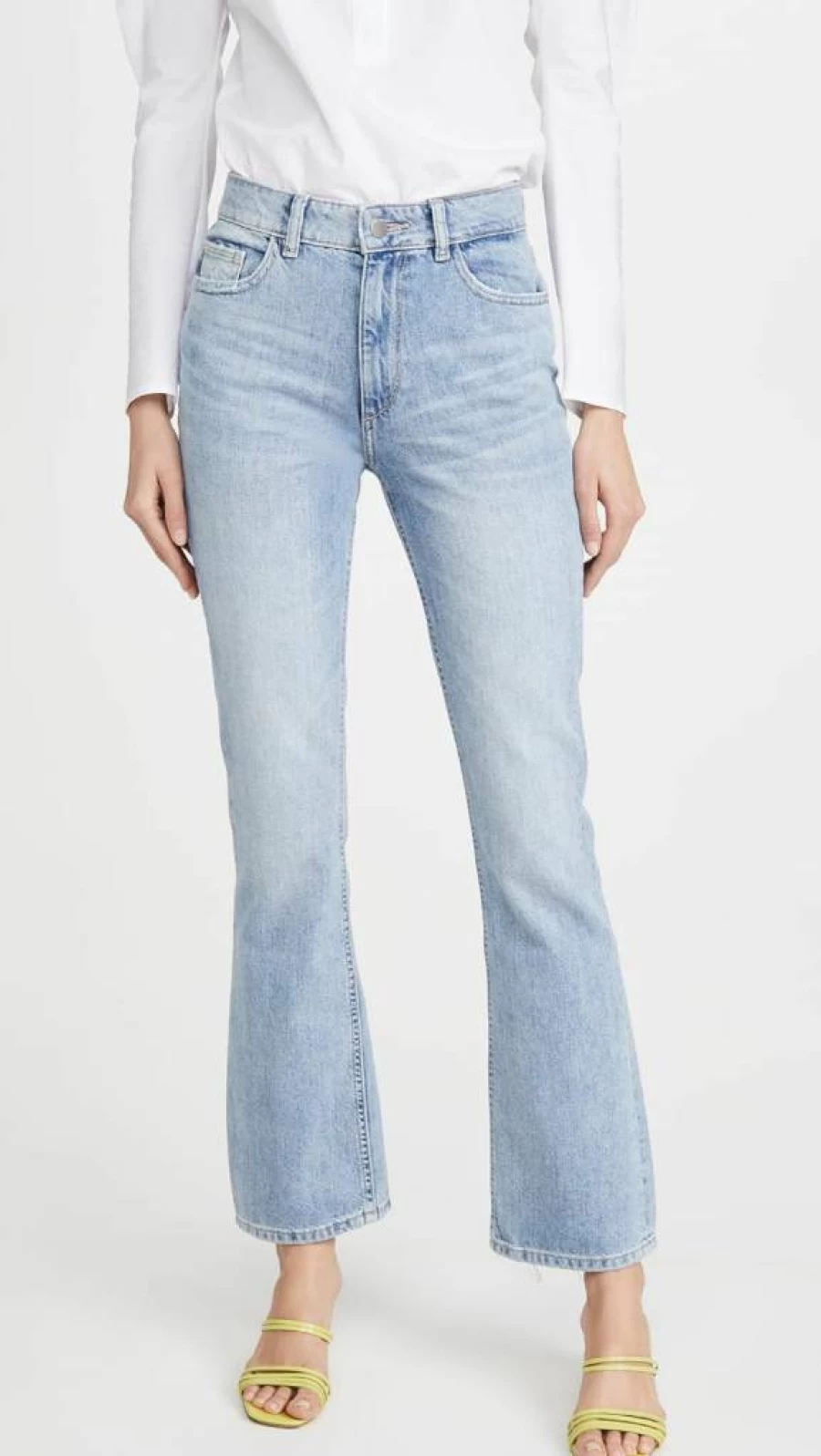 DL1961 Women's Bridget Mid Rise Bootcut Jeans - Stretch Denim, Comfort Fit, Classic Bootleg Style