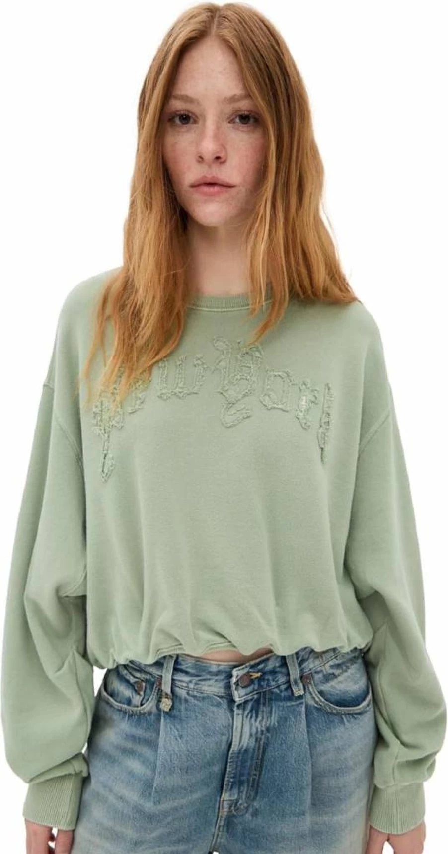 R13 Women's New York Balloon Graphic Crewneck Sweatshirt