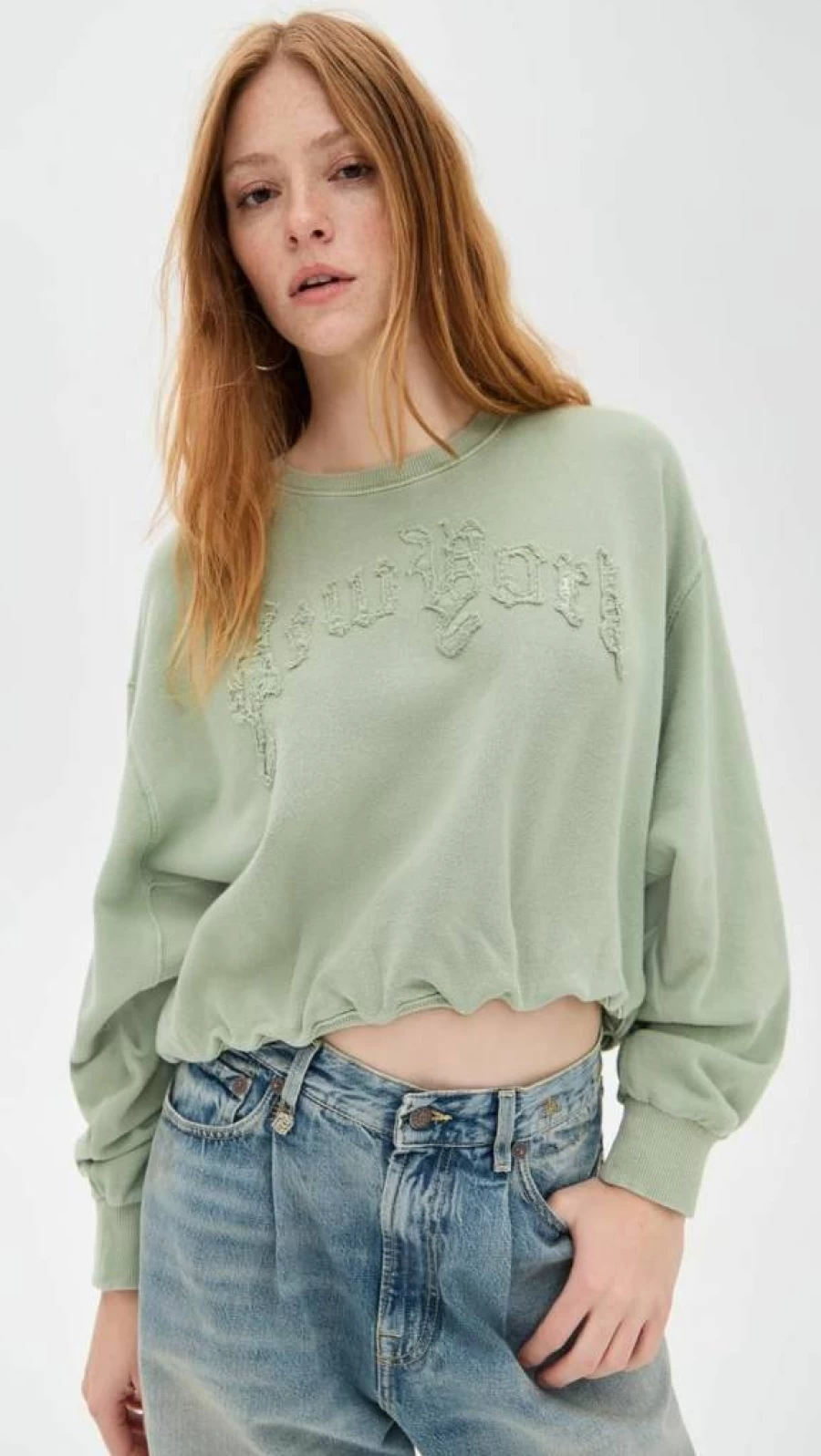 R13 Women's New York Balloon Graphic Crewneck Sweatshirt