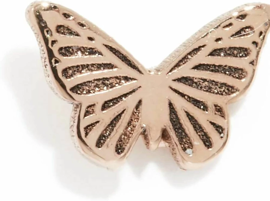 ZOE CHICCO 14K Gold Butterfly Stud Earrings for Women - Minimalist Tiny Butterfly Earrings in Solid Gold
