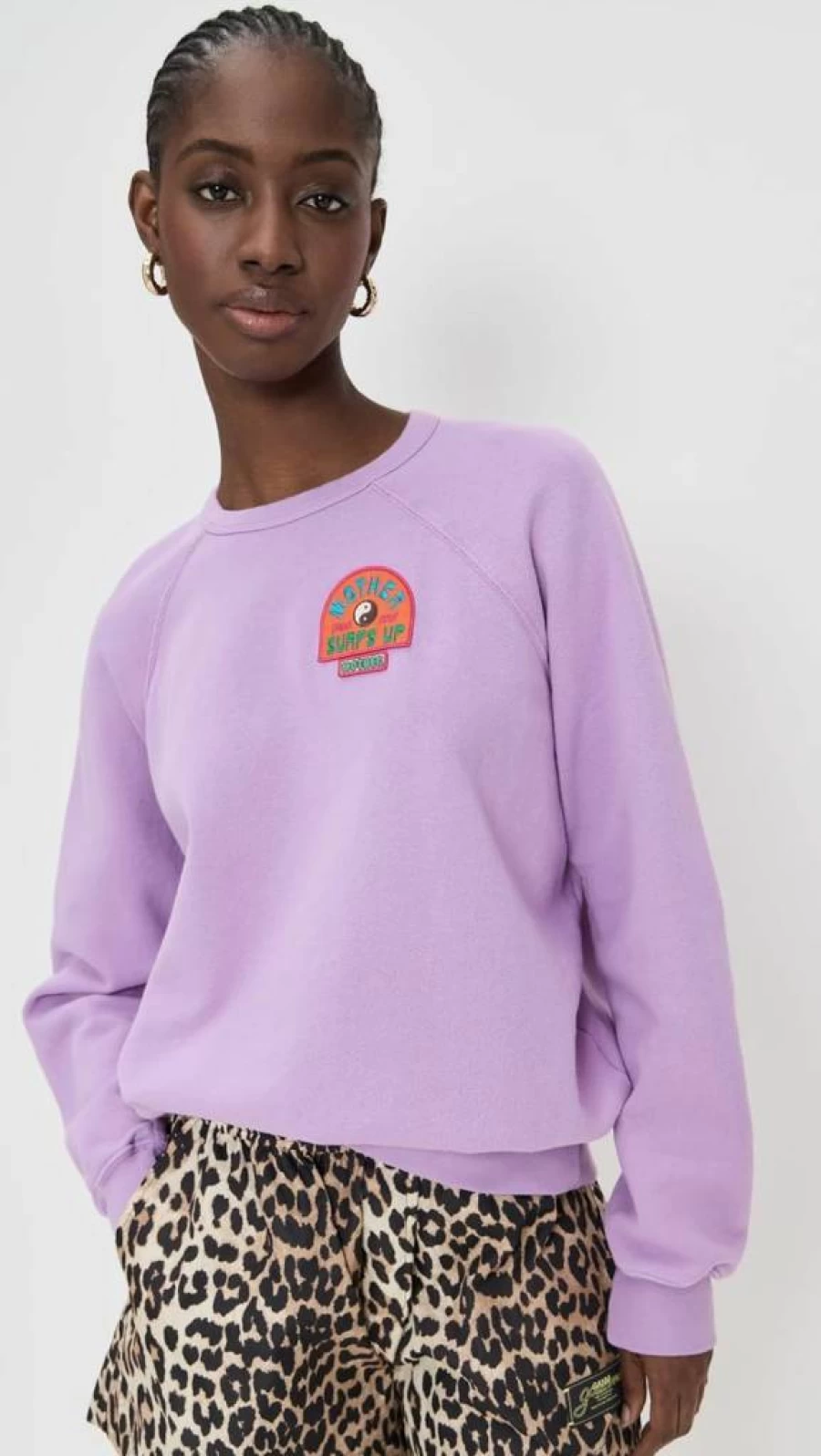 MOTHER Women's The Biggie Concert Sweatshirt - Vintage Hip Hop Hoodie for Women