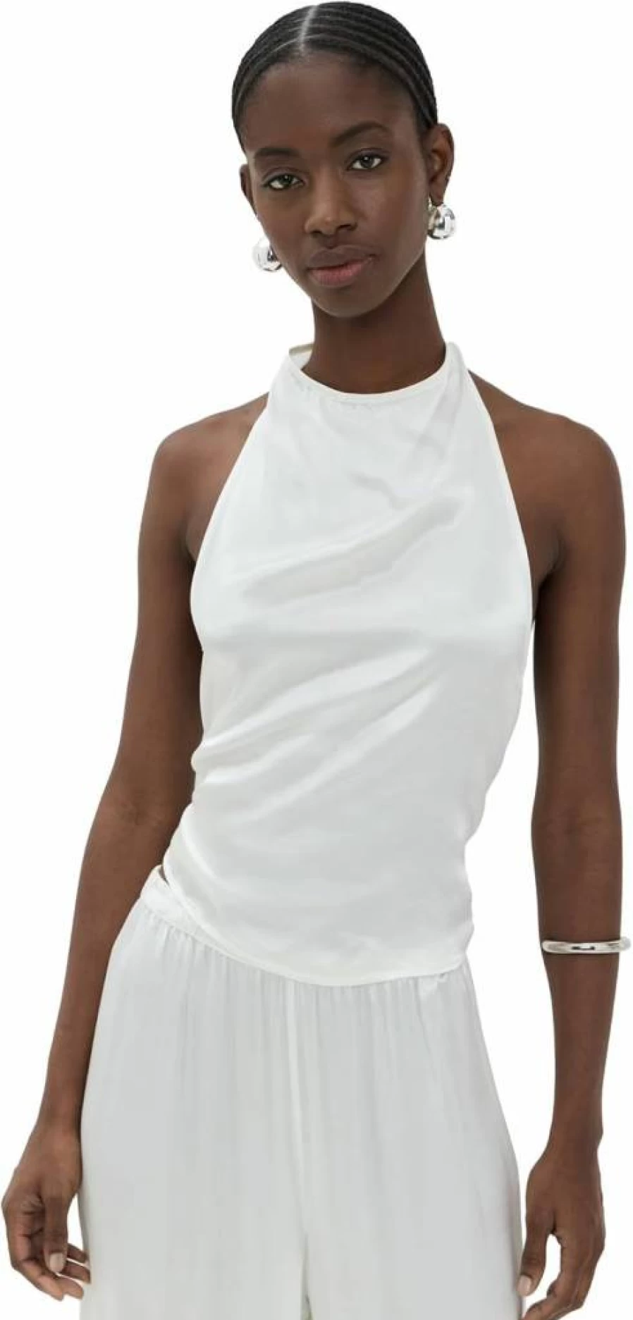 Enza Costa Women's Elegant Satin Halter Top for Stylish Comfort