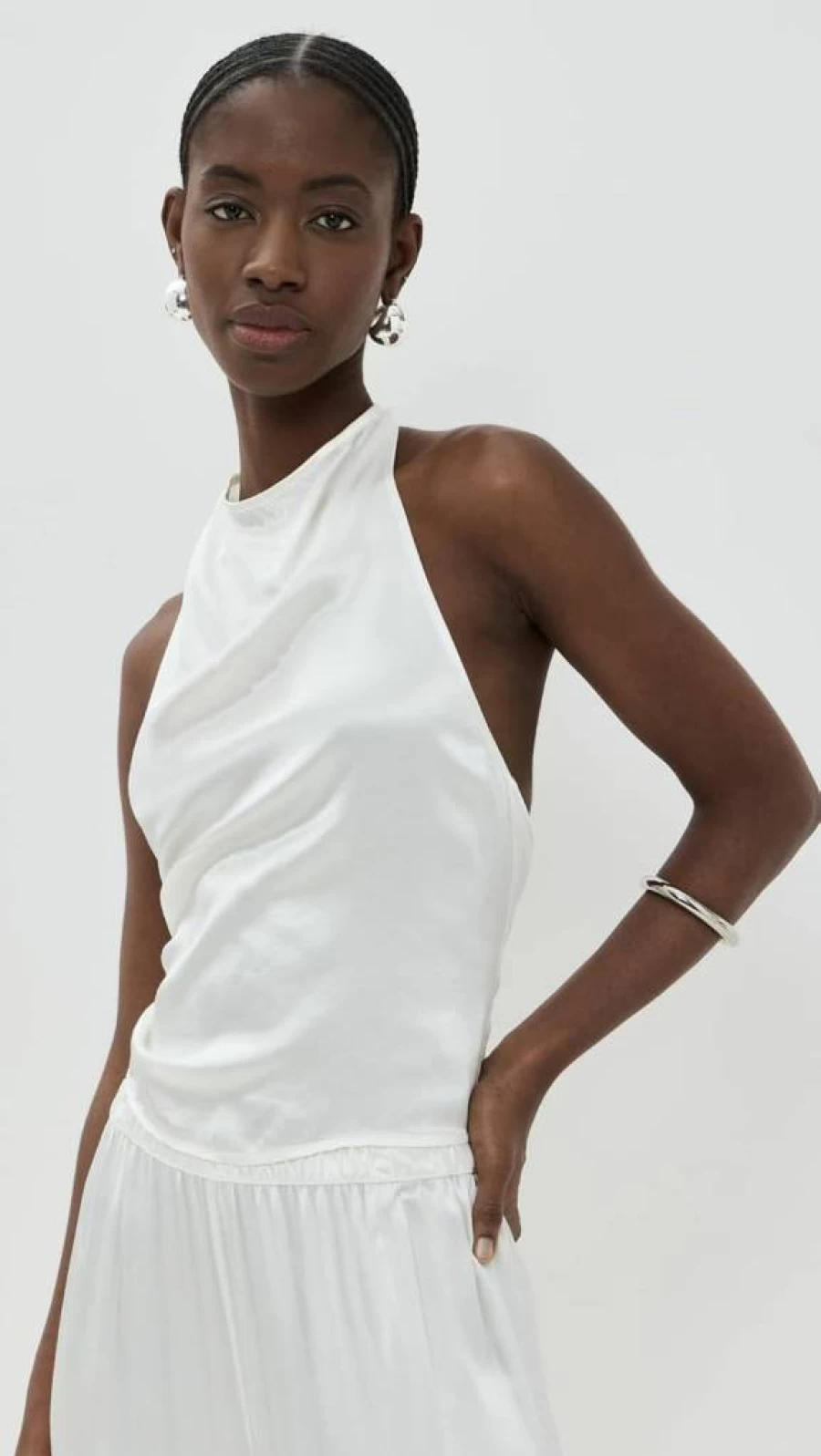 Enza Costa Women's Elegant Satin Halter Top for Stylish Comfort