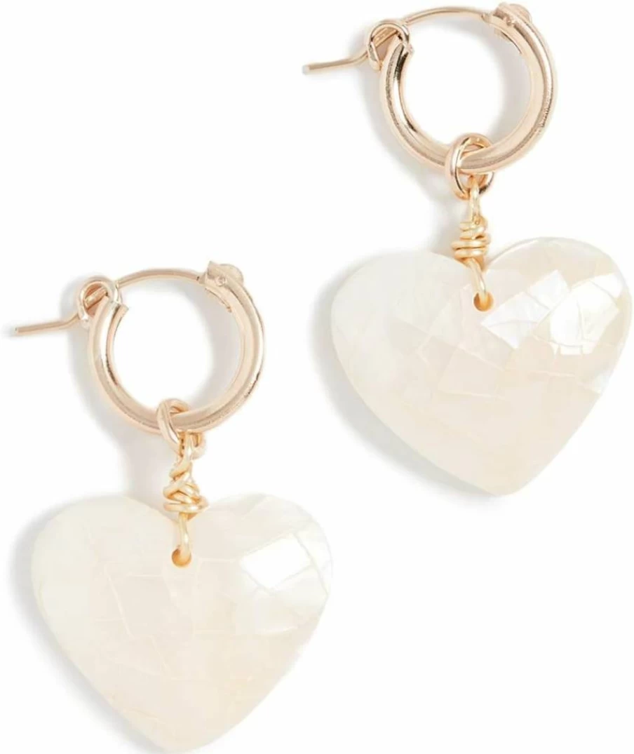 Brinker & Eliza Little Love Stud Earrings for Women - Sterling Silver Heart Design