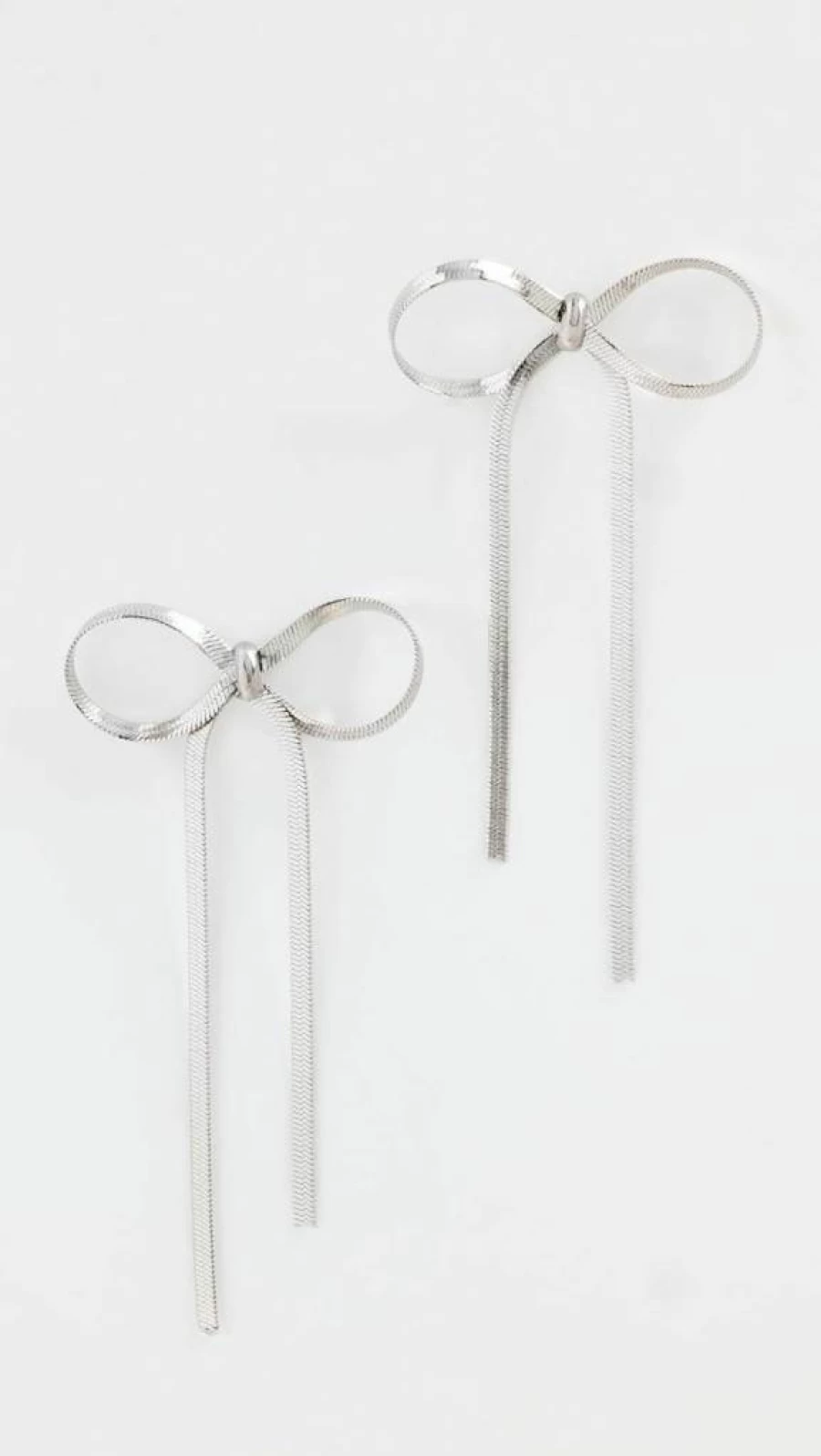 Maison Irem Sterling Silver Bow Earrings for Women - Elegant Dangle Drop Earrings