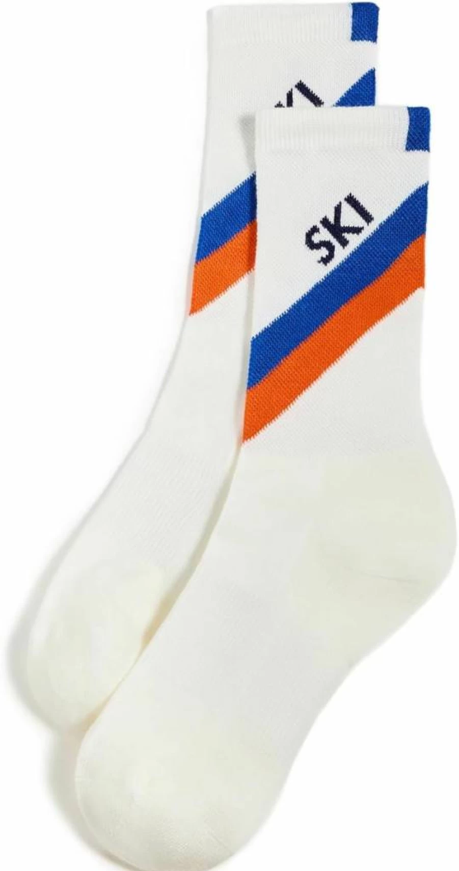 KULE Women's Diagonal Stripe Ski Socks - Warm & Comfortable Winter Socks for Skiing & Snowboarding
