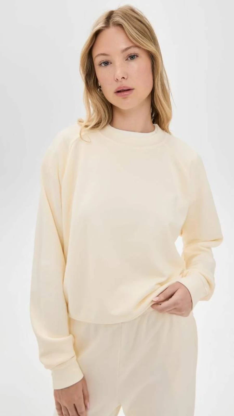 DONNI. Women's Eco-Friendly Terry Cotton Crew Neck T-Shirt