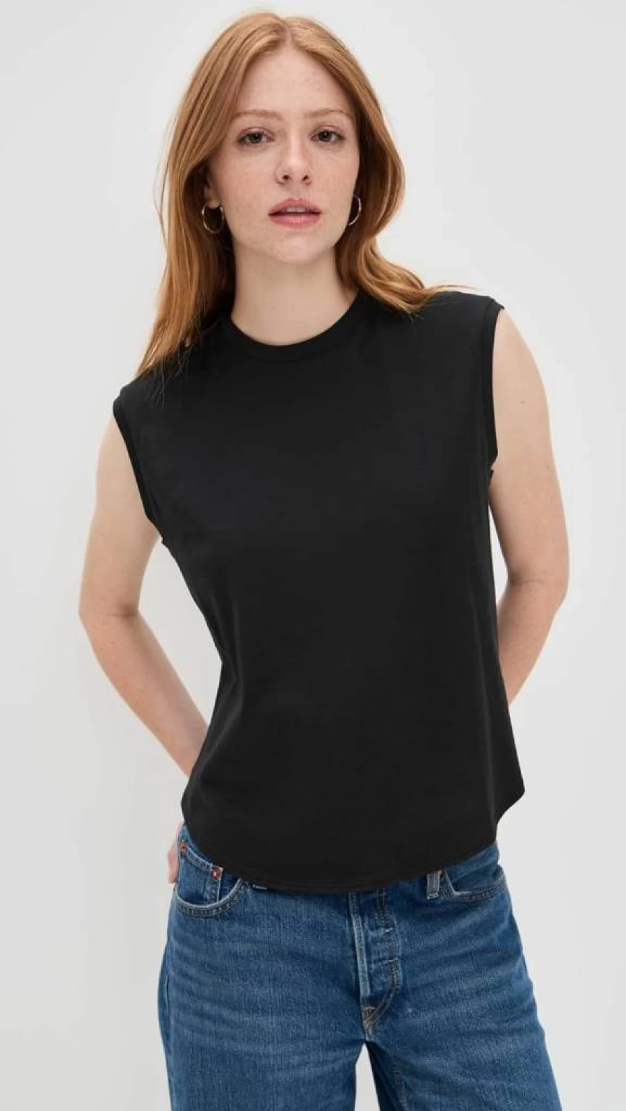 Theory Women's Slim-Fit Tailored Stretch Cotton Tank Top