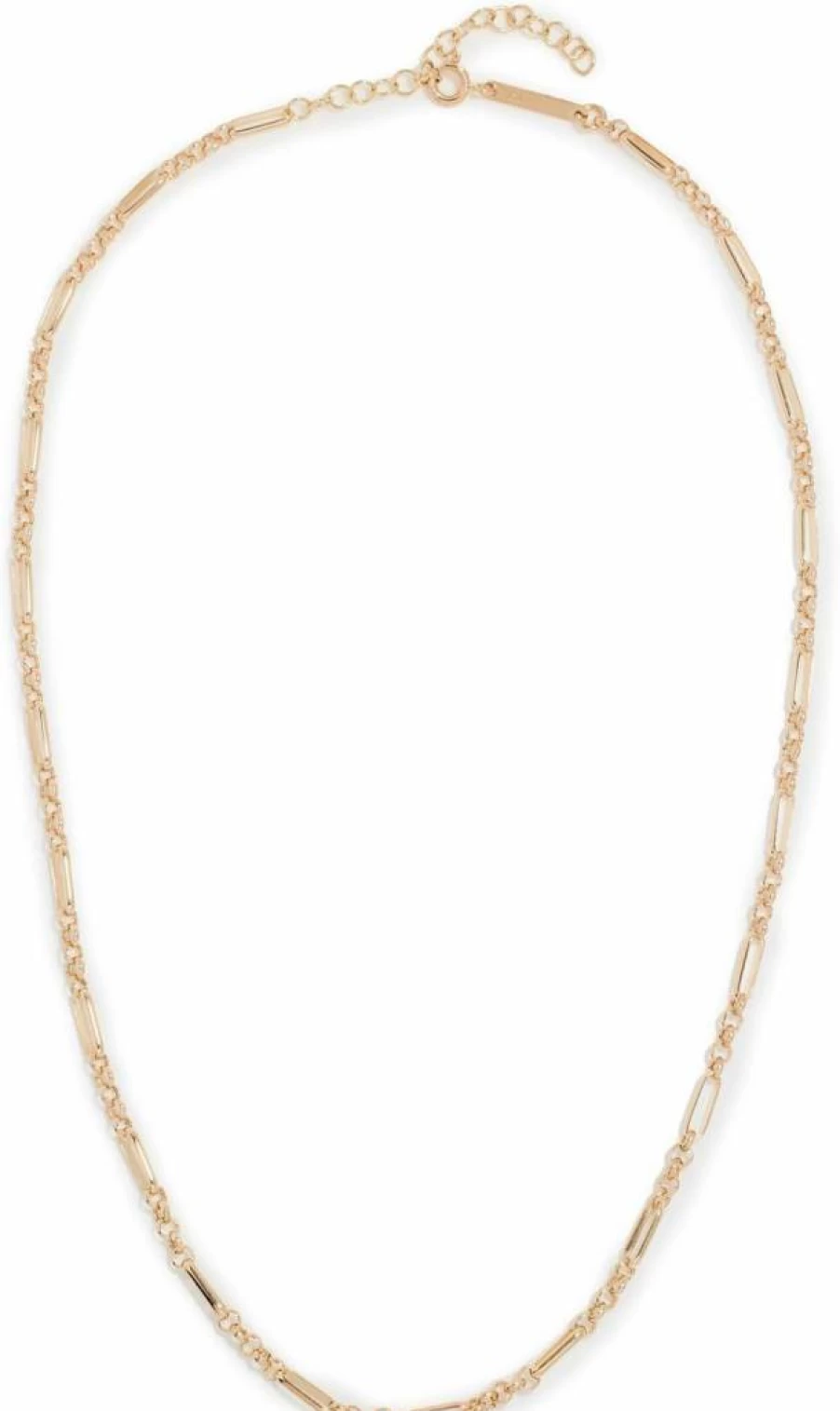 ZOE CHICCO 14K Gold Heavy Figaro Chain Necklace for Women - Solid Gold Chunky Link Necklace